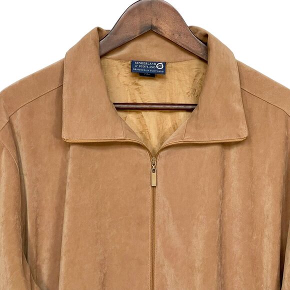 Sunderland of Scotland Full Zip Bomber‎ Jacket Men Size XL Brown Made in USA - Picture 2 of 13